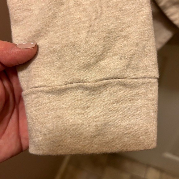 Michael Kors Tan Asymmetrical Hooded Shirt Sz L - Picture 6 of 10